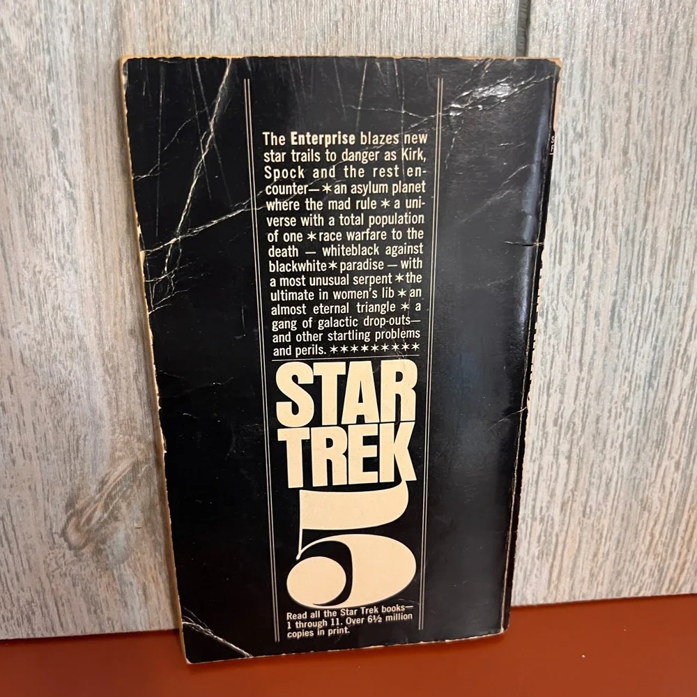 Star Trek 5 James Blish‎ Vintage 1972 Bantam Paperback Sci-Fi Book TV Tie-In